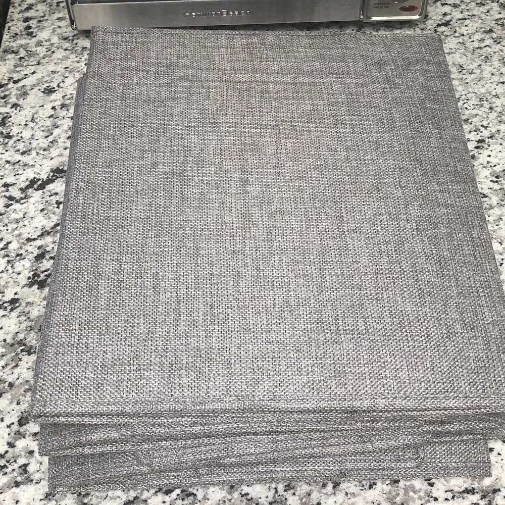 🔥🥧 Fabric Storage Bins with Front Handle and Label Window Set of 4❣️Ship Alone❣️